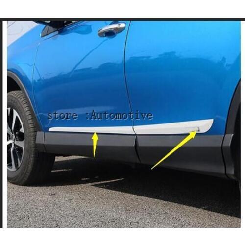 Stainless steel Accessories Side Door Body Molding Cover Trim 4 Pcs For Toyota rav4 2014 2015 2016 2017 2018