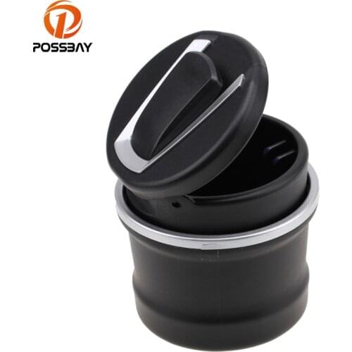POSSBAY Car LED Light Ashtray Auto Cigarette Ash Tray Cup Holder for Ford Audi Kia Honda VW BMW Chevrolet Car Ashtray