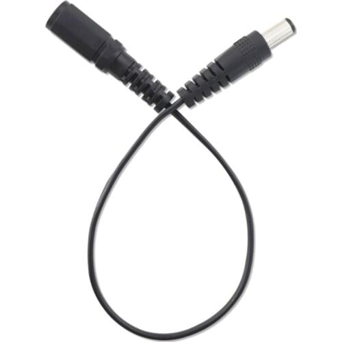 Black Good Toughness DC 5.5X2.1 Male to Female Extension Cord for Surveillance Camera Environmental Protection Skin