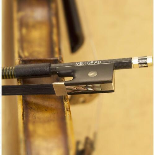 Black Horsehair Textured Carbon Fiber Violin Bow Loud Wild Tone Easier Rosin More Durable MELLOR Advanced Level A2 Violin Part