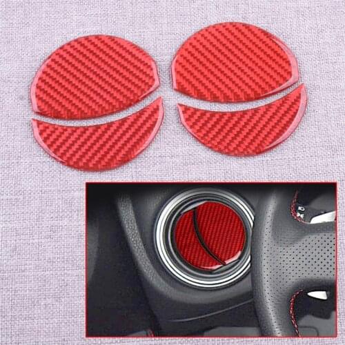 CITALL 4pcs/set Car Air Outlet Vent Cover Trim Fit For Subaru BRZ Toyota 86 2013-2015 2016 2017 2018 2019 2020 Red Carbon Fiber
