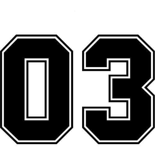 CS-10148# number 03 funny vinyl car sticker waterproof car decal stickers on car truck bumper rear window laptop