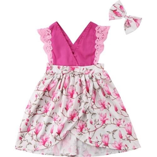 Bebe 2020 Toddlers Kids Girl Cute Toddler Floral Sleeveless Tutu Princess Dress Children Clothing Baby Tulles Floral Dresses