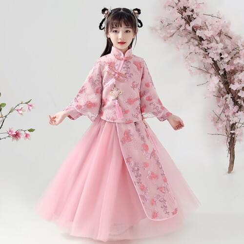 Autumn And Winter Girls' Hanfu Super Immortal Tang Costume Chinese Style Stage Dress Birthday Party Wedding Evening Clothing