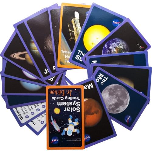 Space Solar System Star English Learning Word Card Montessori Early Educational Toys Children Game Pocket Card Kids Flash Cards