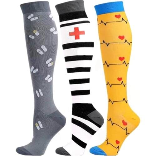 New Compression Socks For Women Men Doctor Nurse Medical Nursing Socks 20-30 MmHg Anti Fatigue Calf Compression Stockings Gifts