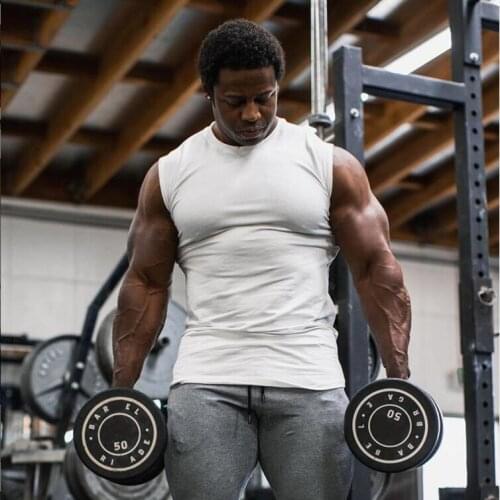 Summer Compression Gym Clothing Sporting Singlets Bodybuilding Stringer Tank Top Men Cotton Fitness Sleeveless Shirt Muscle Vest