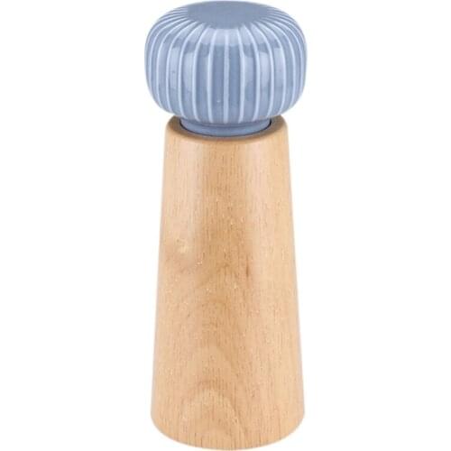 Salt and Pepper Mill, Wood Pepper Shakers with Strong Adjustable Ceramic Grinder with Ceramic Rotor