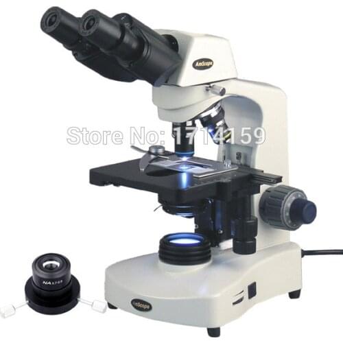 AmScope 40X-2000X 3W LED Darkfield Microscope Siedentopf Biologocal Binocular Compound Microscope B340B-DK-LED
