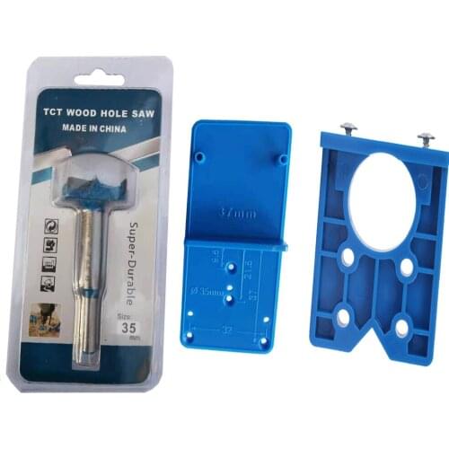 New set 35/40mm Woodworking Hinge Drill Hole Opener Locator Guide Drill Bit Hole Door Cabinets DIY Template Woodworking Tool