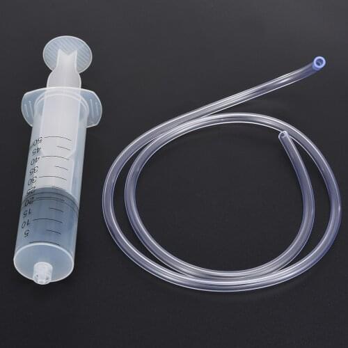 1pc 50ML Polypropylene Plastic Syringe + 80cm Length Soft Tube For Handheld Hydroponics Measuring Volumes Tool