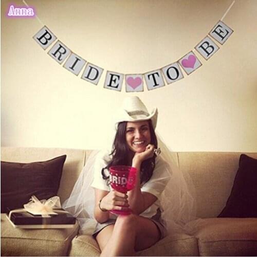 Wedding Decoration 3M Bride To Be Paper Banner Just Married Miss To Mrs Bridal Shower Bachelorette Party Favors Supplies