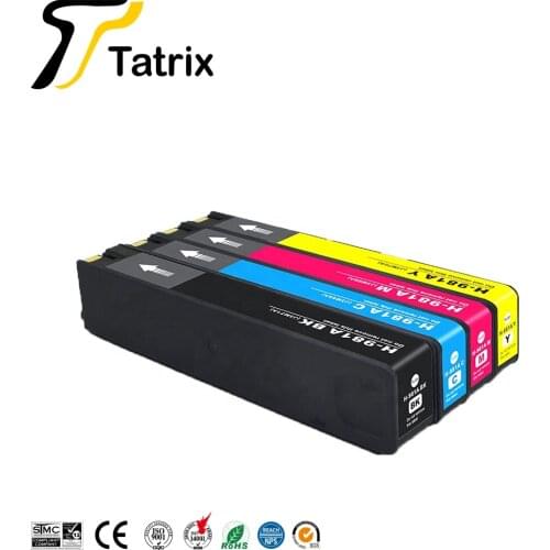 Tatrix For hp 981 981A Premium Color Compatible Ink Cartridge for HP PageWide 556xh/dn/ MFP 586dn/f/z/MFP E58650dn/ MFP E55650