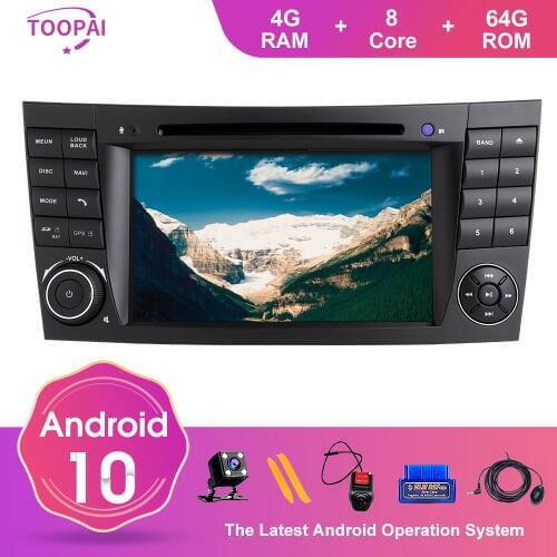 TOOPAI Android 10 For Mercedes Benz E-Class W211 E300 CLK W209 CLS W219 2002-2009 Navigation GPS Multimedia Player Auto Radio