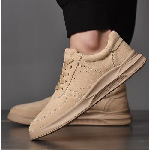 VastWave Real Pig Skin Leather Man Leisure Leather Shoes Mens Casual Shoes Slip Resistent Rubber Luxury For Male Boat shoe