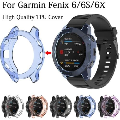 Protection Frame Shell For Garmin Fenix 6 6S 6X Case Replacement TPU Cover for Fenix 6 6s 6x pro smart watch accessories Shell