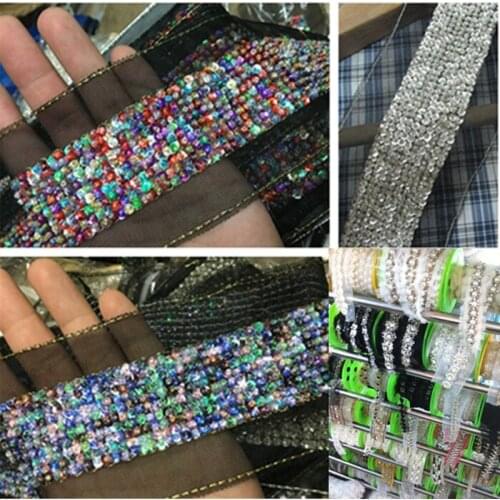 1yds Beads Lace Applique Sequin Lace Fabric DIY Heavy Lace Trims Sewing Curtain Clothing Collar Decoration Accessories Materials