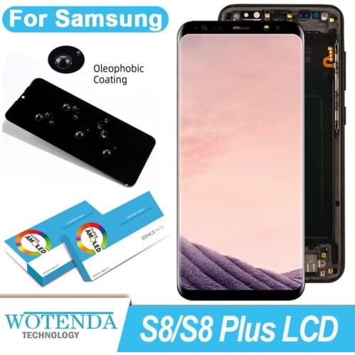 100% Tested with Burn Shadow Amoled Display with frame for Samsung Galaxy S8 Full LCD S8 Plus Touch Screen Repair parts