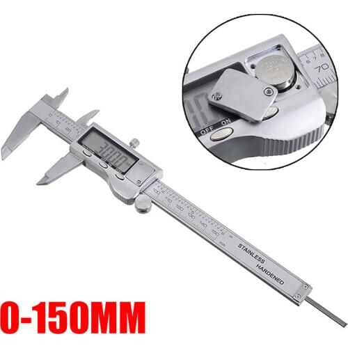 150mm Zinc Alloy Digital Vernier Caliper Precise 0.1mm Electronic LCD Vernier Caliper Micrometer Scale Home Measuring Tool