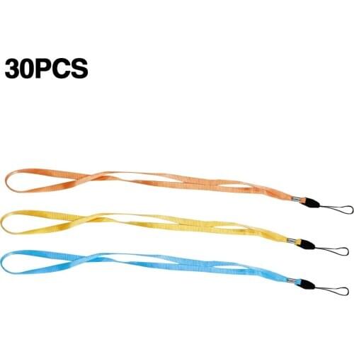30pcs Mobile Phone Neck Lanyard Straps ID Badge USB Hanging Rope Keys Chain Cards Holder