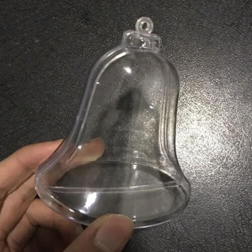 30pcs Romantic Design Christmas Decorations Plastic Ball/Bell Transparent Can Open Plastic Christmas Clear Ornament Decorations