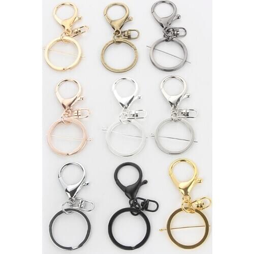 5 Pcs Metal Keychain Ring 30mm Keyring Lobster Clasp Key Hook Chain Supplies For Jewelry Making DIY Finding Accessories Handmade