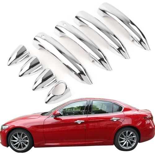Car Exterior Door Handle Cover Trim Refit Styling For 2017 2018 2019 2020 Alfa Romeo Giulia Stelvio Car Accessories
