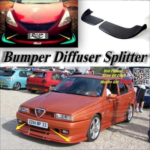 Car Splitter Diffuser Bumper Canard Lip For Alfa Romeo 33 155 AR Tuning Body Kit / Car Front Deflector Fin Chin Decline Body