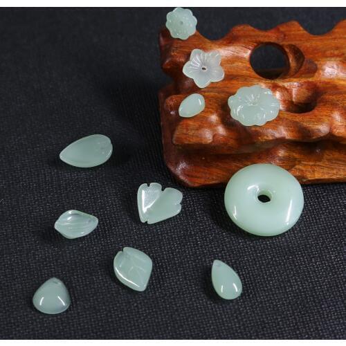 10pcs/5pcs Lampwork Glass Beads Charm Leaf Flower Drop Petal Loose Beads for Craft Gift DIY Jewelry Findings Craft Making