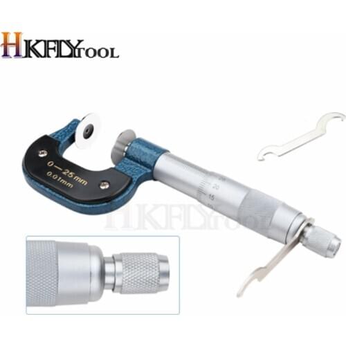 Disc Micrometer 0-25mm/0.01 Outside Micrometers For Lengths Of Gear Teeth And Paper Thickness Gauge Measuring Tool