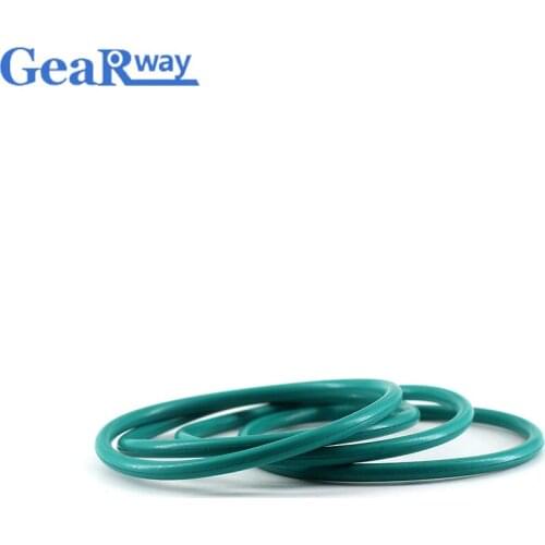 Gearway 1.9mm CS O Ring Seal Gasket Green FKM O Ring Seal Washer 5/5.5/6/6.5/18/19/20mm OD Oil Resistance O Ring Sealing