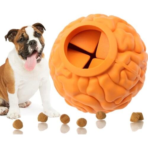 Dog Toy Chew Balls Pet Dog Cat Elasticity Teeth Cleaning Puppy Interactive Bite Toy Dog Feeder Food Leakage Toys Pet Products