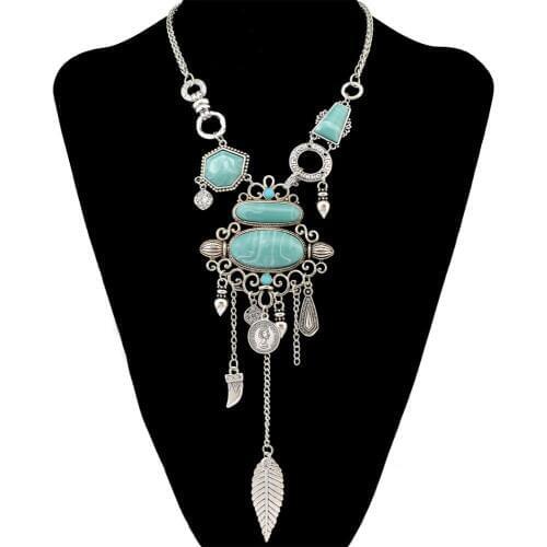 India Jewelry Gold Metal Women Collier Femme Pendant Collar Statement Bijoux Maxi Boho Necklace African Party Jewelry