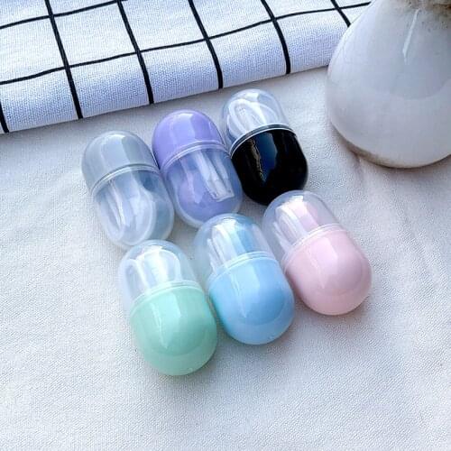Women Contact Lens Container Box Contact Lens Case With Tweezers Suction Stick Set Cute Pill Shape Colored Contact Lenses Case
