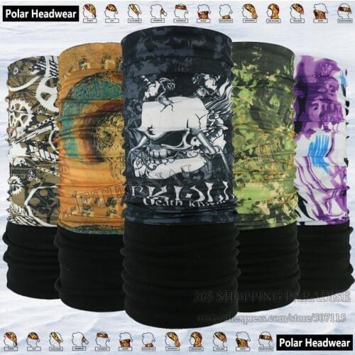 Various Fashion Design Outdoor Multifunctional Cycling Mask Polartec Headwear Multifunction Polar Fleece Skull Winter Bandana