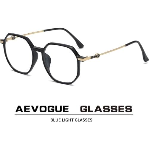 AEVOGUE New Anti-Blue Glasses Unisex Computer Mirror Metal Retro Glasses Frame Fashion Glasses AE1021