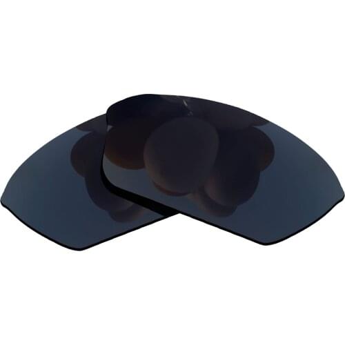 100% Precisely Cut Polarized Replacement Lenses for half wire XL Sunglasses Solid Black Color- Choices