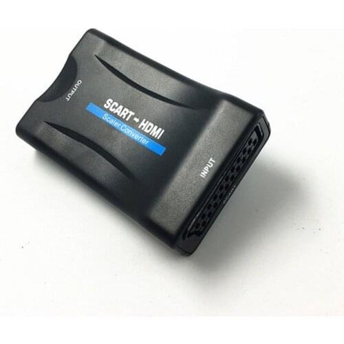 ABS 1080 P Scart converter HDMI Converter Audio-video Signal Adapter HD With Charging Adapter US/EU/AU plug