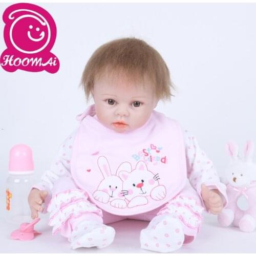 22"55CM Realistic Fashion Bebe Baby Doll Lifelike Newborn Baby Doll Cloth Body Toy For Childrens Day Kid Xmas Birthday Gifts