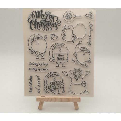 Christmas stanta claus transparent stencil for DIY Scrapbooking photo album decorative sheets