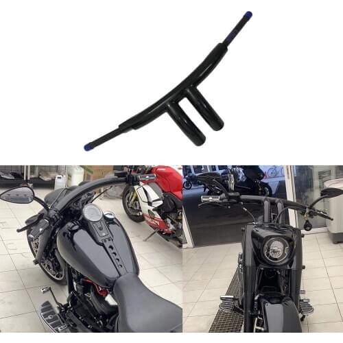 Motorcycle 2" Handlebar 8" Rise T-Bars Drag Bar For Harley Dyna Fat Boy Classic Deluxe Softail Breakout Street Bob