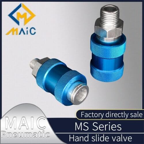 Series Slide Valve Hand slide valve MS-11F MS-22F MS-33F MS-44F Pneumatic Flow Control Manual Hand Slide Valve G1/8 1/4 3/8 1/2