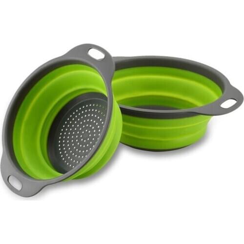 Foldable Strainer Basket Collapsible Colander Sets Square Shape Fruit Vegetable Washing Drainer Kitchen CF-87