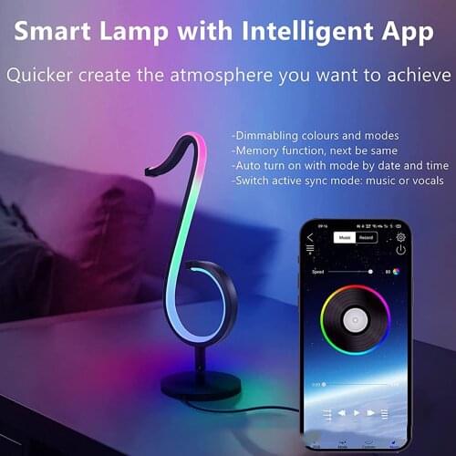 USB LED Music Note Night Light Bluetooth APP Remote Control Concert RGB Party Atmosphere Lamp Novelty Lighting Home Decoration