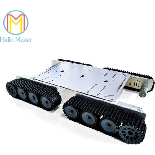 T500 Tank Car chassis, Aluminum Alloy experiment platform,High torque Motor,For DIY smart car,robot study project,demo
