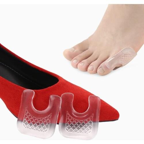 U-Shaped Gel Callus Corn Pads Toe Corrector Anti Rubbing Shoes Insoles Sticker Reusable Cushions Pads Toe Foot Protector Sticker