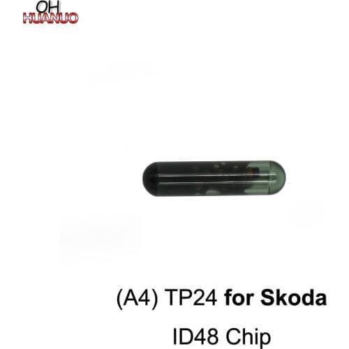 High Quality ! (A4) TP24 ID48 Glass Chip Auto Transponder Car Blank Key Chip For Skoda