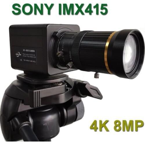 Wifi 1/2.8" 8MP Sony IMX415 Sensor 15fps 4K Ultra Low-Illumination Mini BOX Network Kamera 8MP IP Camera 5-50mm Manual Zoom Len