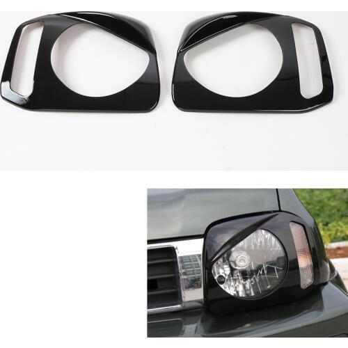 YAQUICKA 1Pair Auto Car Front Head Light Lamp Protective Cover Frame Trim For Jimny 2007-2015 Car Styling Exterior Accessories