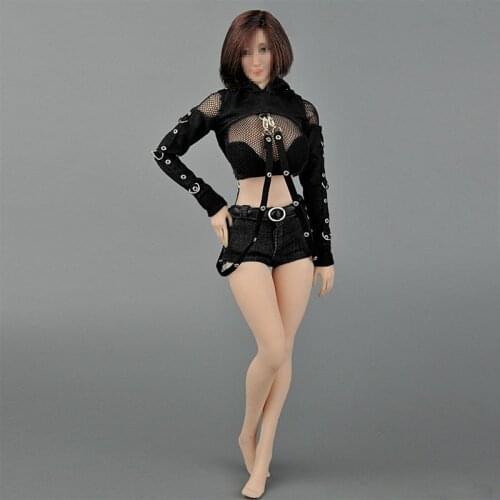 ZY5037 1/6 scale Female Doll Black Clothes Lace Clothes Model Suit for 12'' Action Flgure